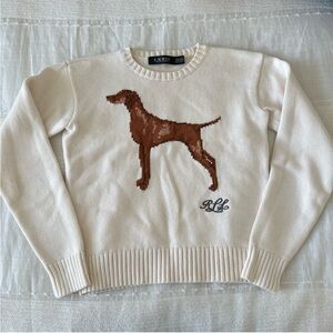 Ralph Lauren Intarsia Knit Hunting Dog Sweater